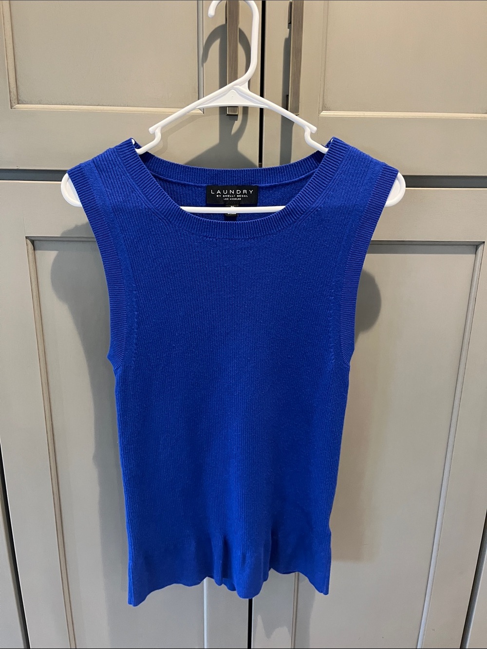 Laundry By Shelli Segal Cobalt Blue Sleeveless Knit Tank